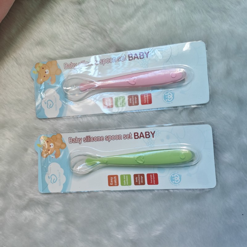 Baby Silicone Spoon Set – Soft, Safe & Heat Resistant Feeding Spoon for Kids