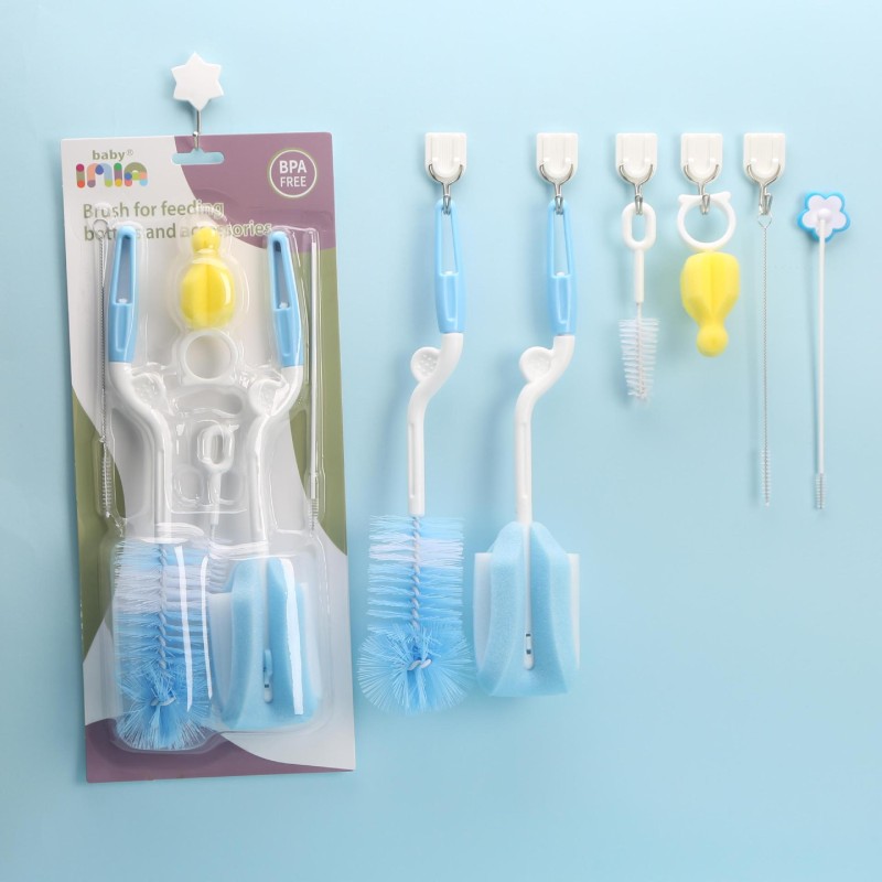 ? Baby Feeding Bottle Brush Set – 6 in 1
