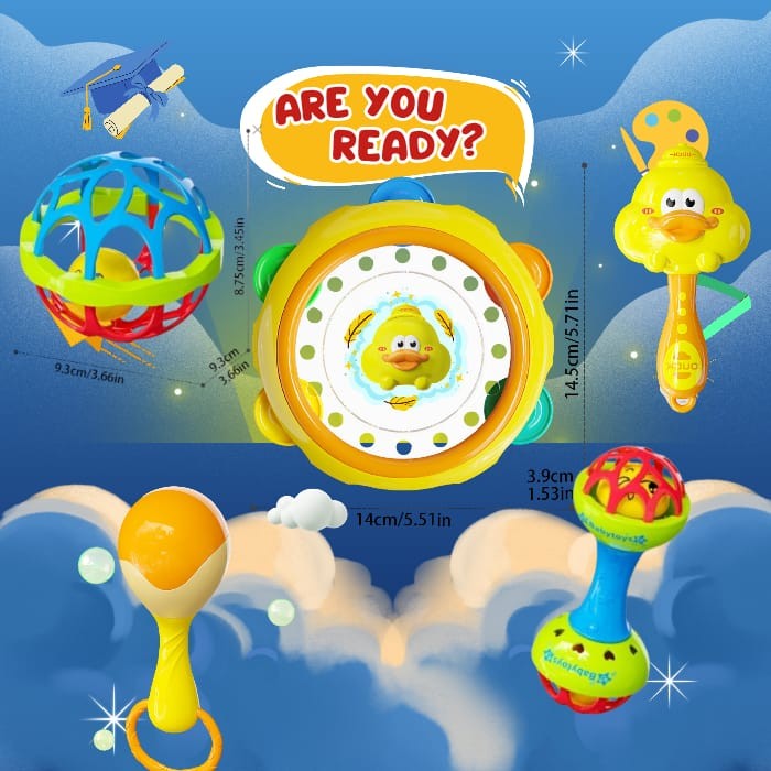“Colorful Baby Rattle Toy Set – Safe BPA-Free Musical Toys for Infants”