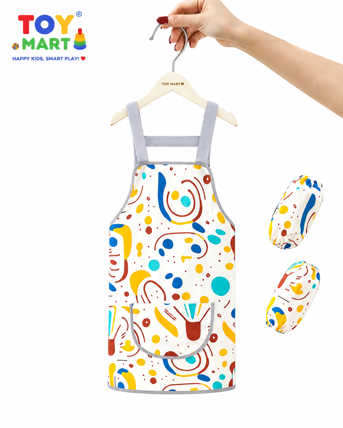 Kids Art & Craft Apron – Waterproof Painting & Drawing Smock with Sleeves