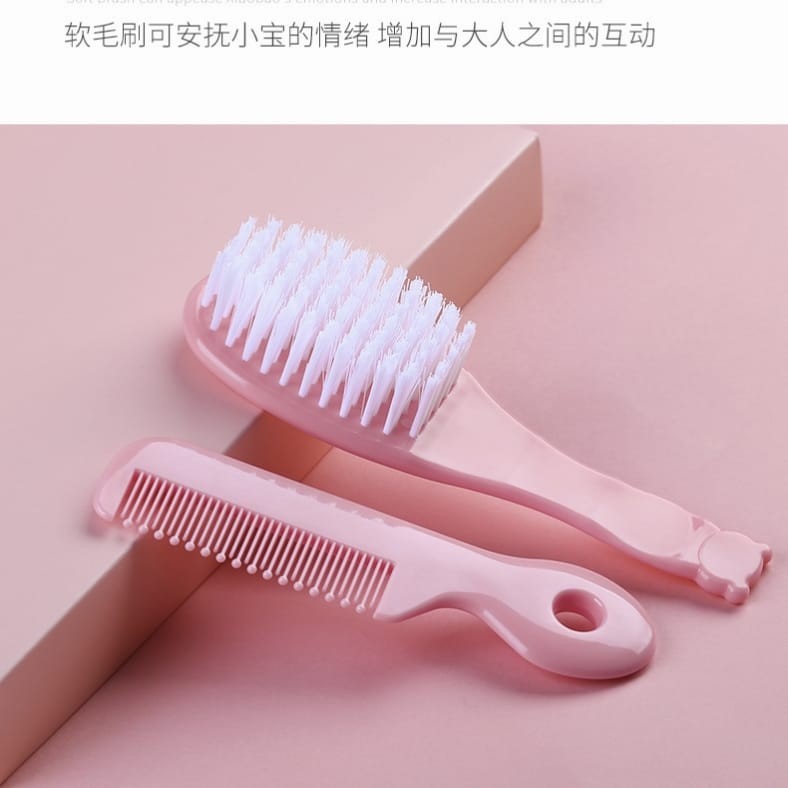 Baby Hair Brush and Comb Set – Soft Bristles & Gentle Scalp Care