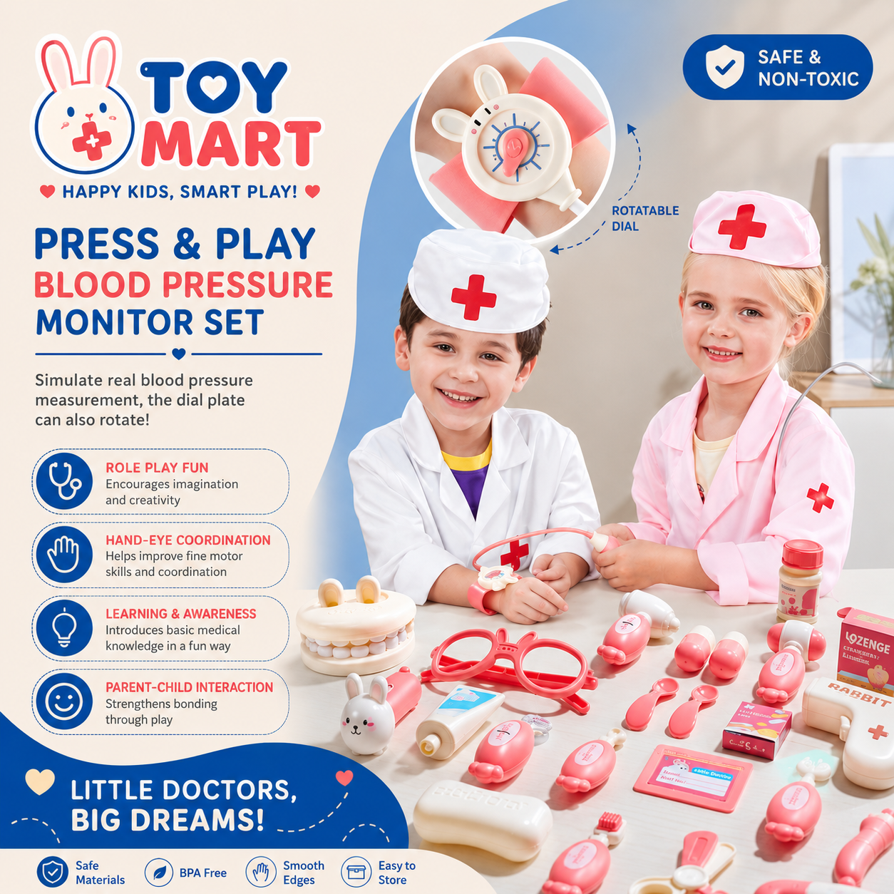 Kids Doctor Play Set | Educational Pretend Play Medical Kit