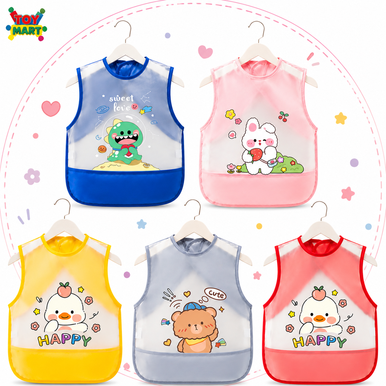 Silicone Half Slip Baby Bibs